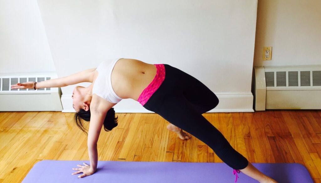 Yan in a yoga pose - Yan Yoga gallery
